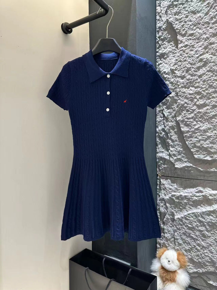 Damen Elegantes Polokleid Drune
