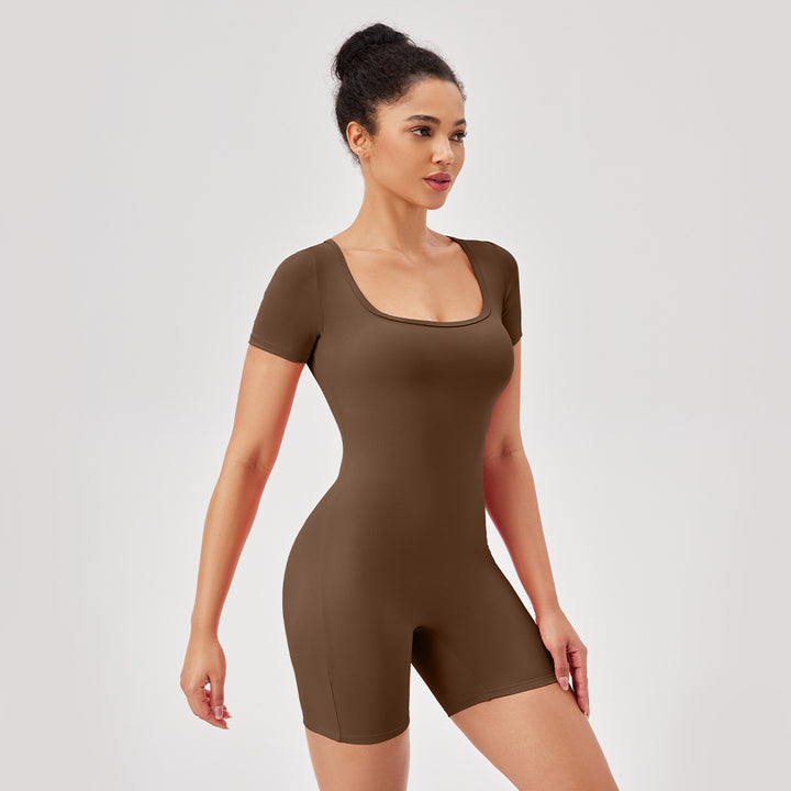 Damen Sportlicher Jumpsuit mit figurbetontem Schnitt und atmungsaktiven Eigenschaften Drune