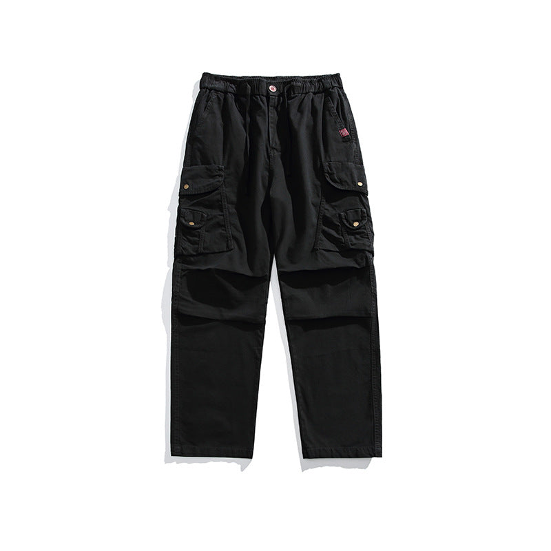 Herren Utility-Cargohose mit elastischem Bund, Mehrfach-Taschen und entspannter Passform Drune