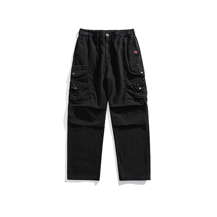 Herren Utility-Cargohose mit elastischem Bund, Mehrfach-Taschen und entspannter Passform Drune