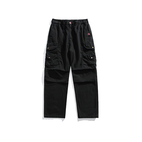Herren Utility-Cargohose mit elastischem Bund, Mehrfach-Taschen und entspannter Passform Drune