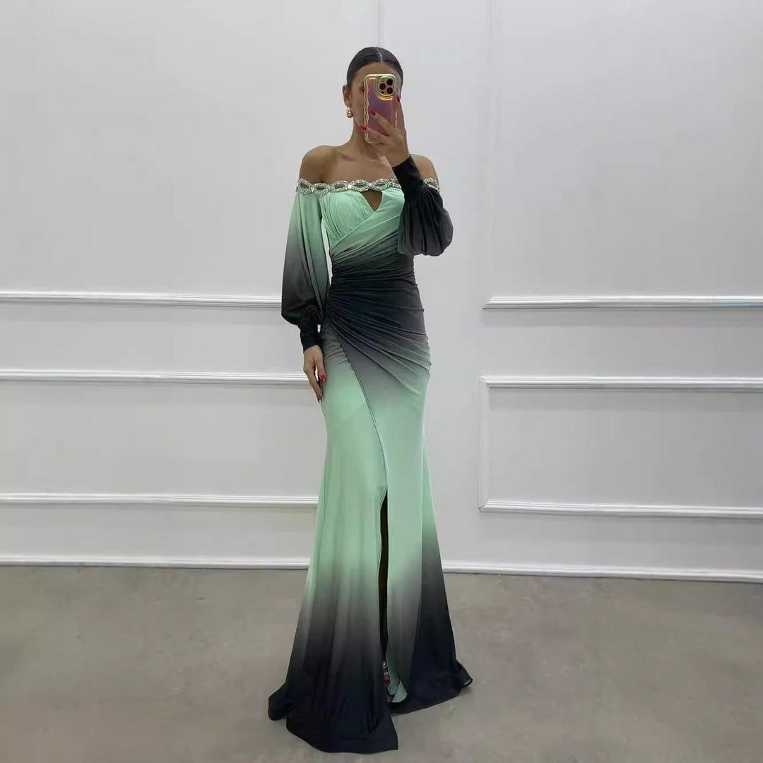 Drune | Partykleid mit Camisole und positioniertem Schlitz in großer A-Linie