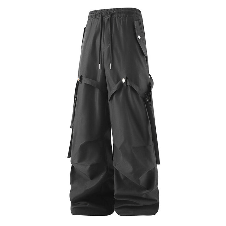 Damen moderne Utility-Hosen mit verstellbarem Bund und praktischen Taschen Drune