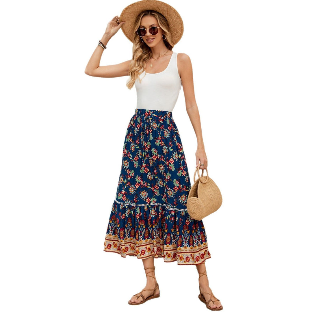 Damen Maxi-Rock mit verspieltem Blumenmuster Drune