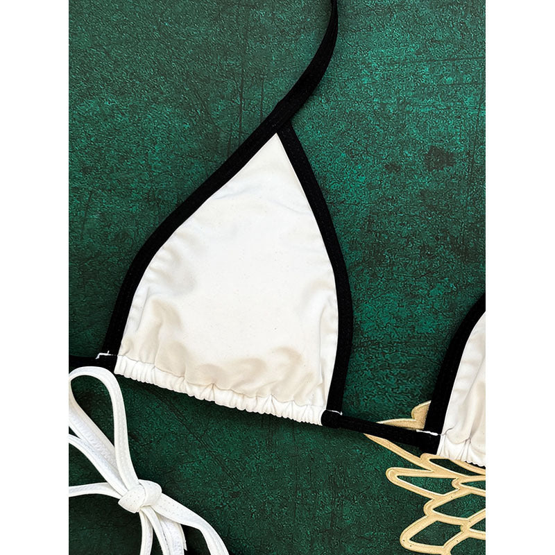 Damen Triangel-Bikini mit verstellbaren Schnürdetails Drune