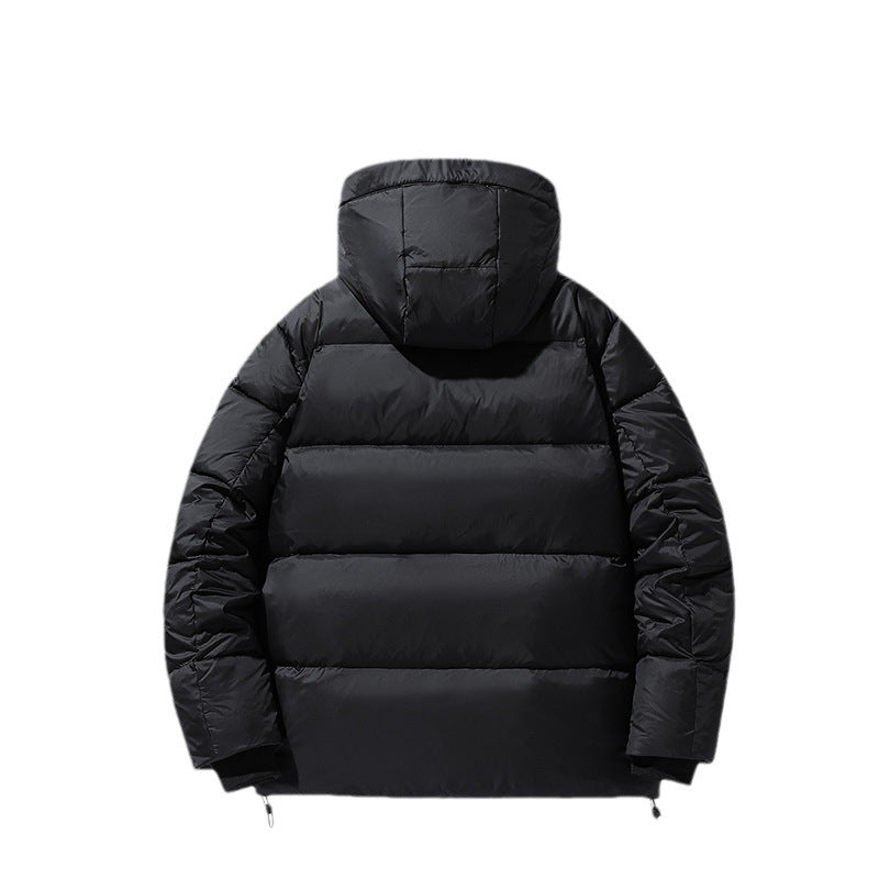 Herren Volumen-Steppjacke mit Kapuze, wasserabweisender Shell und Kordelzug Drune