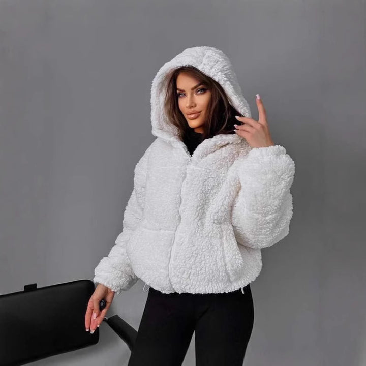Damen Cozy Sherpa Kapuzenjacke Drune