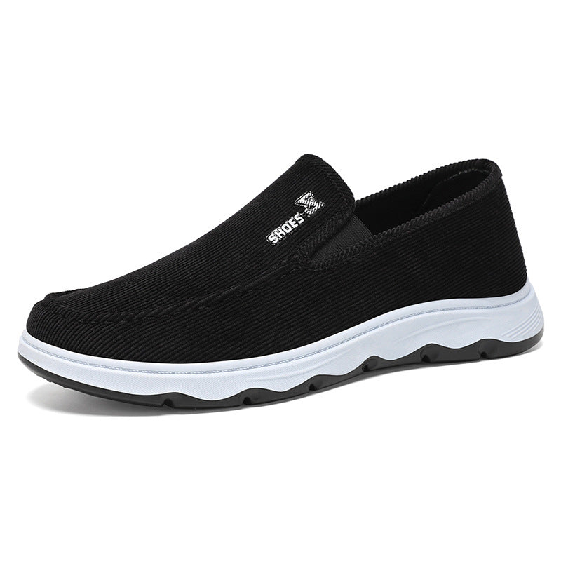 Herren nan leichter atmungsaktiver Slip-On Freizeit-Slipper mit geripptem Textiloberteil und stoßdämpfender EVA-Zwischensohle Drune