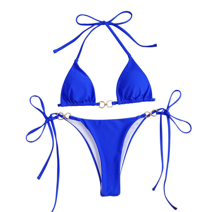 Damen klassischer Bikinislip mit verstellbaren Kordeln Drune
