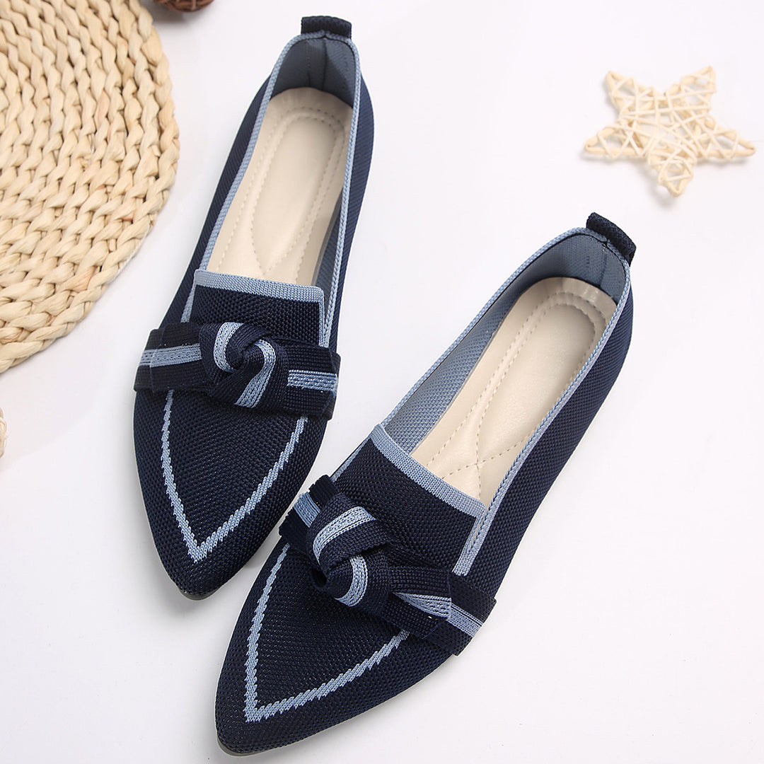 Damen elegante Slipper mit modischen Knoten-Details Drune