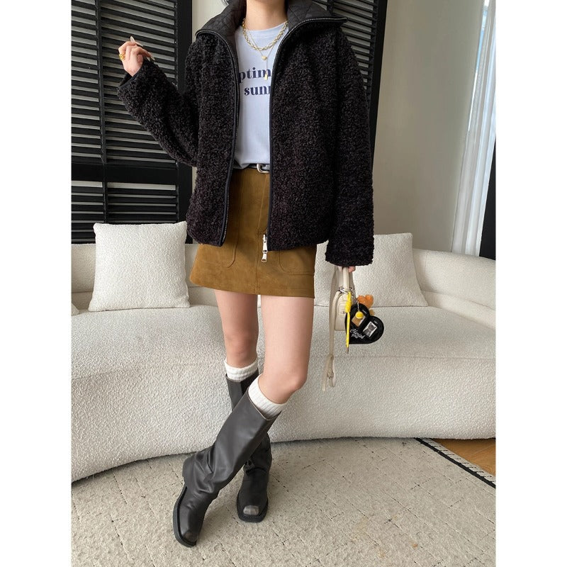 Damen kuschelige Fleecejacke mit praktischem Reißverschluss und weichem Material Drune