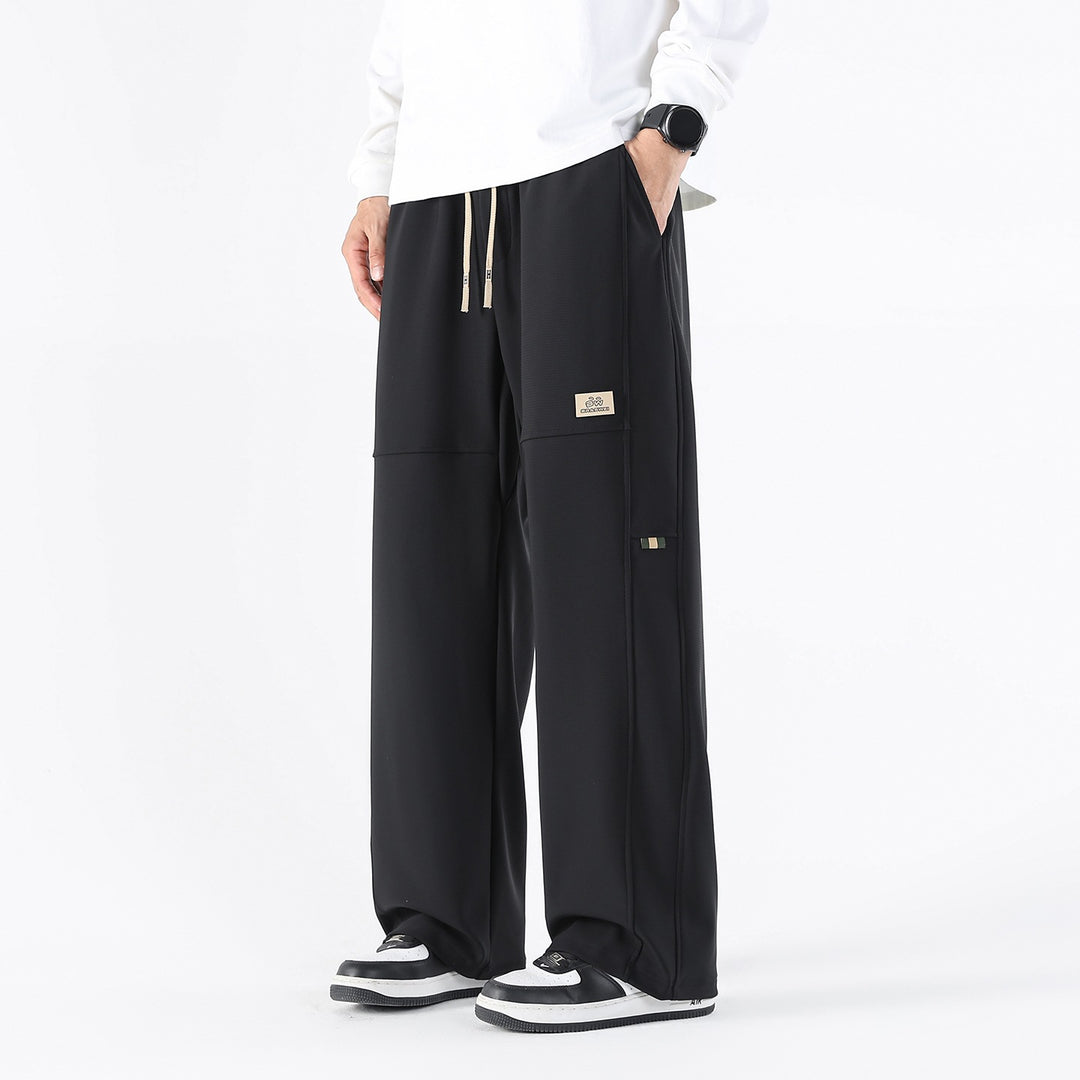Herren Weite Relaxed-Freizeithose mit Tunnelzug & markanten Teilungsnähten Drune