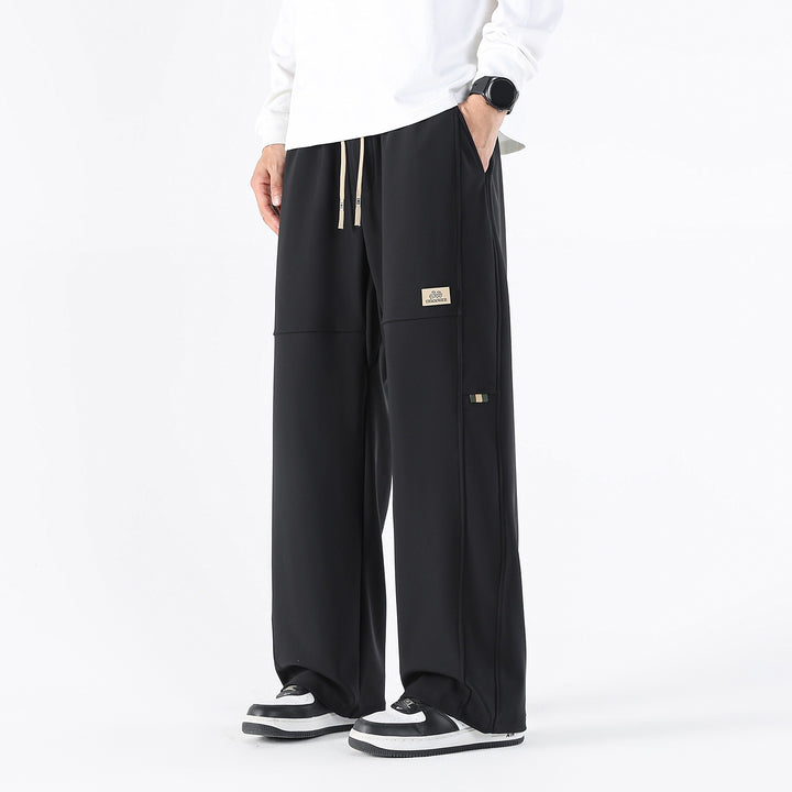 Herren Weite Relaxed-Freizeithose mit Tunnelzug & markanten Teilungsnähten Drune