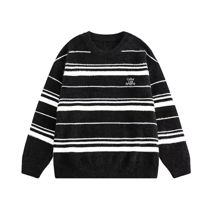 Damen Modischer Streifenpullover Drune