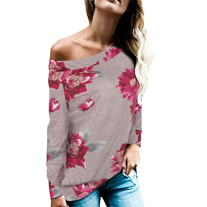 Damen Oberteil mit schulterfreiem Design und trendy Leopardenmuster Drune