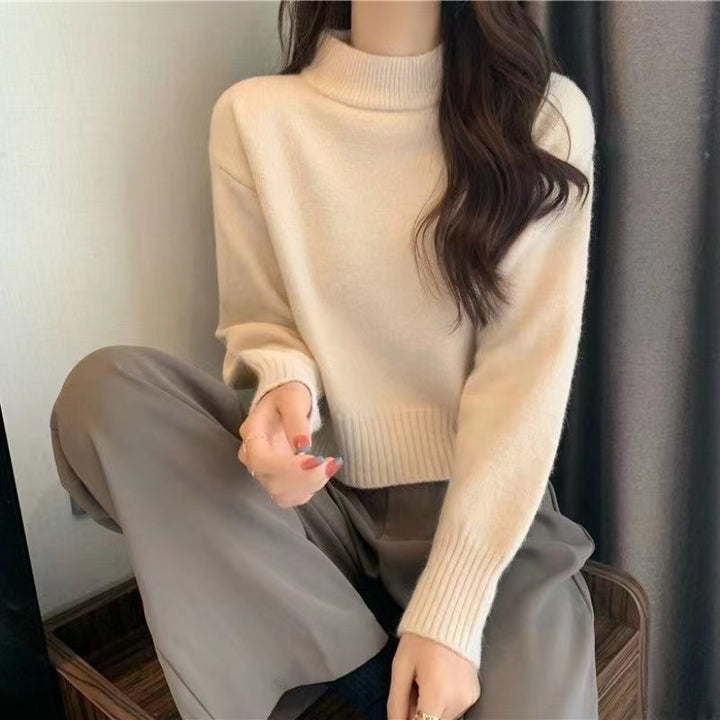 Damen Kuscheliger Rollkragenpullover mit lockerer Passform aus hochwertigem Strick Drune