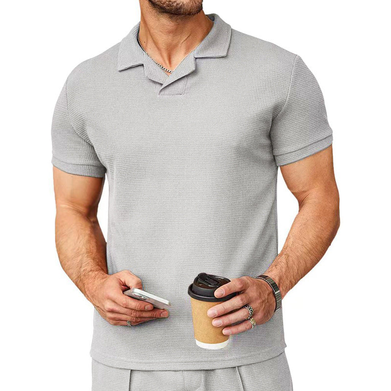Herren Polohemd mit strukturiertem Gewebe Drune