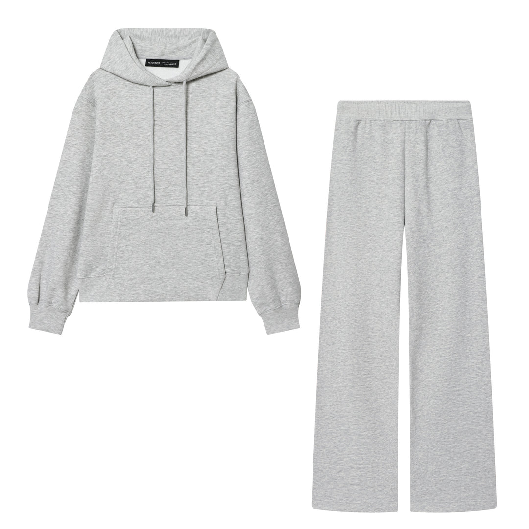 Damen nan Lounge‑Set mit Oversize Hoodie und weitem Sweatpant‑Hose Drune