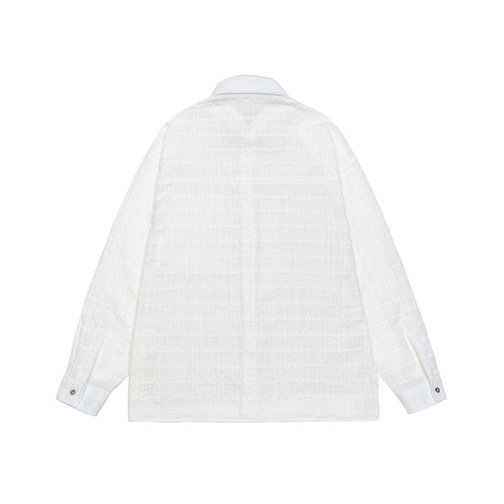 Unisex Texturierte Oversize‑Hemdjacke mit Brusttasche Drune