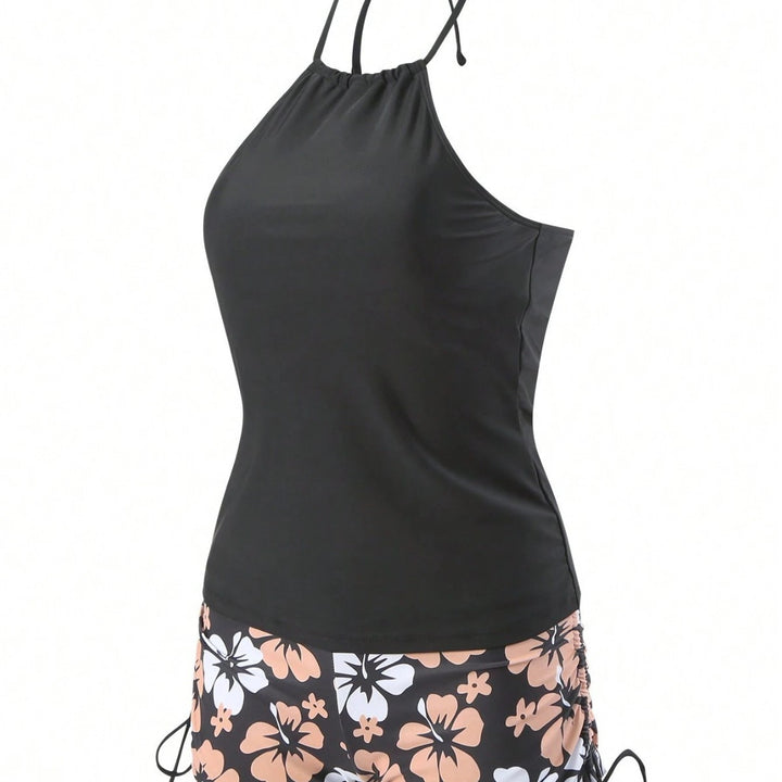 Damen Sportives Tankini-Set mit Blumendruck Drune