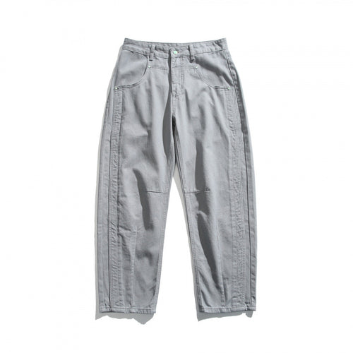 Herren Lässige Relaxed‑Fit Jeanshose mit Ziernähten und Knieabnähern Drune