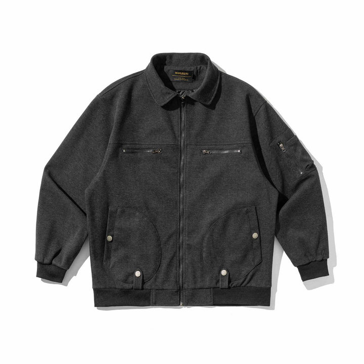 Herren Kurzblouson im Utility‑Style mit gesteppter Front, Zip‑Brusttaschen und Rippbündchen Drune