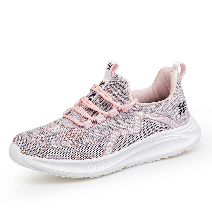 Damen nan atmungsaktiver Strick-Sneaker mit Memoryschaum Innensohle und stoßdämpfender EVA-Zwischensohle Drune