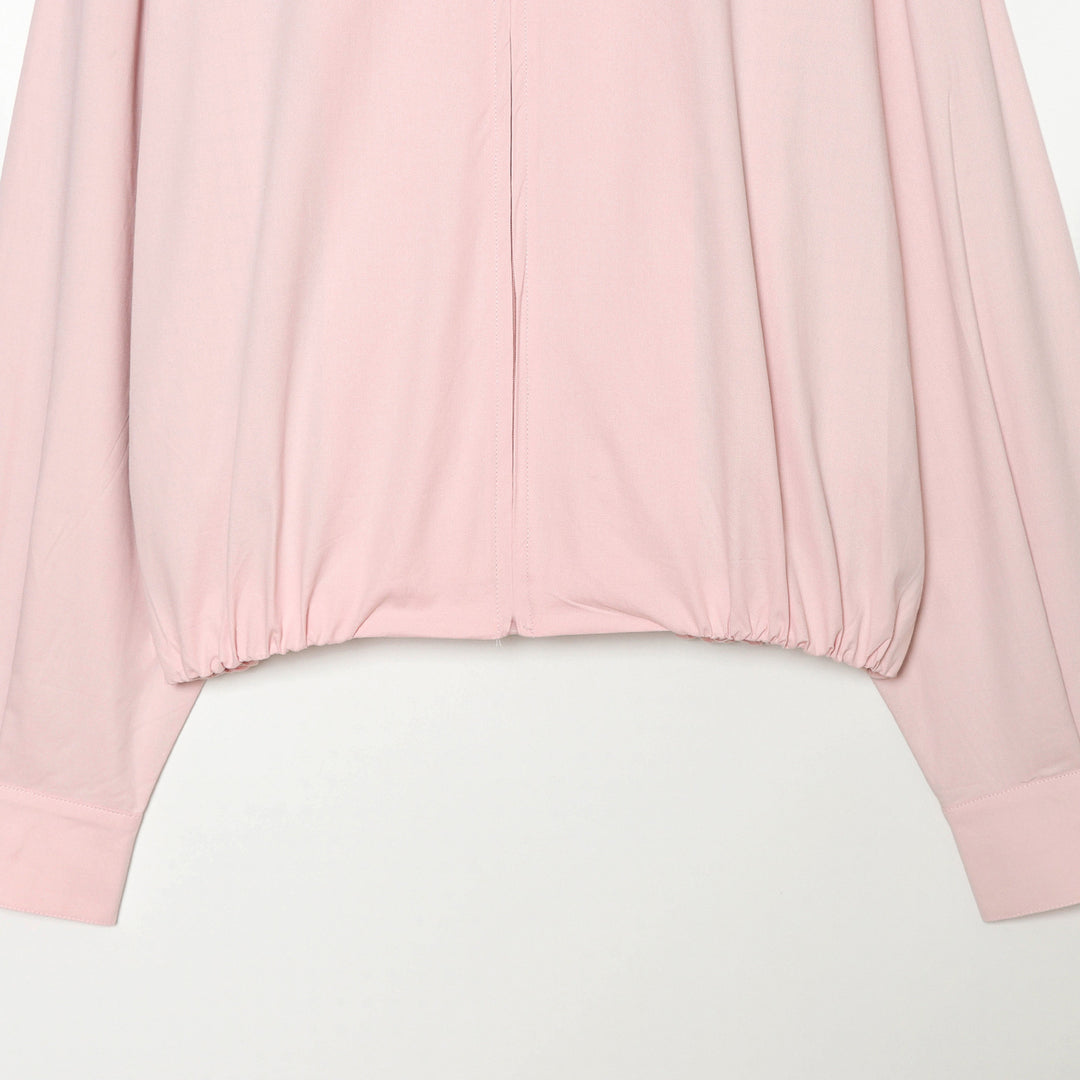 Damen Cropped Bomberjacke mit Hemdkragen, elastischem Saum und kariertem Futter Drune