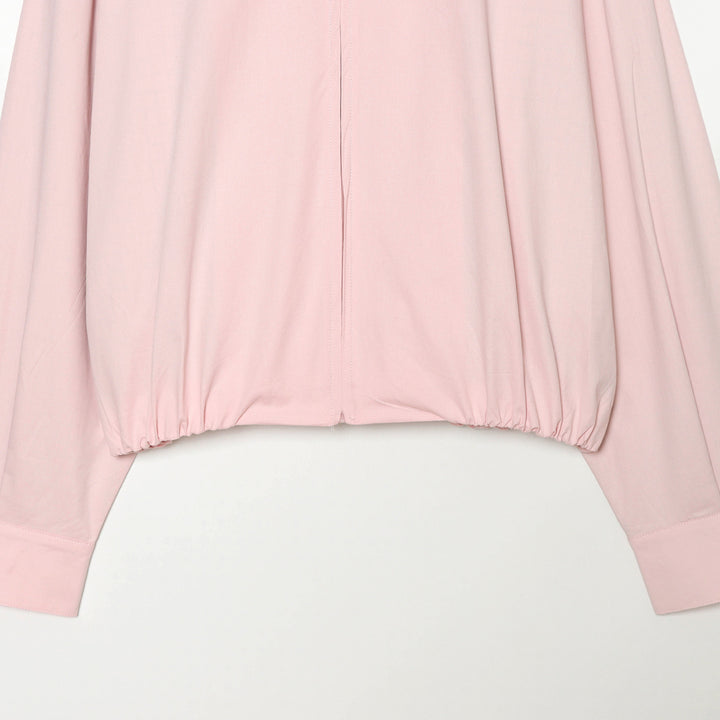 Damen Cropped Bomberjacke mit Hemdkragen, elastischem Saum und kariertem Futter Drune