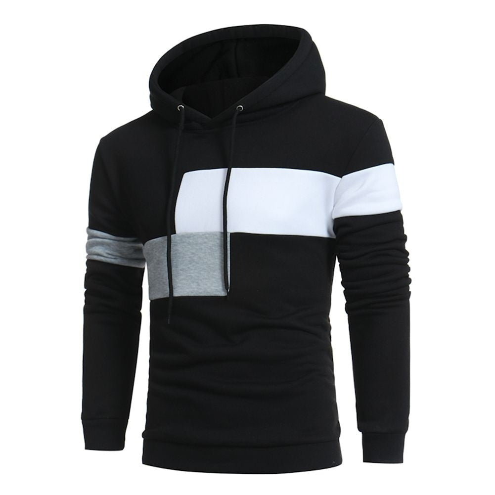 Herren sportlicher Kapuzenpullover mit Farbblockdesign Drune