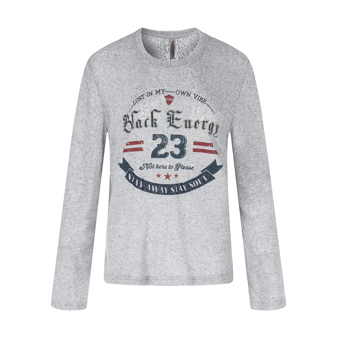 Unisex Langarm-Sweatshirt mit Vintage-Print und Rundhalsausschnitt Drune