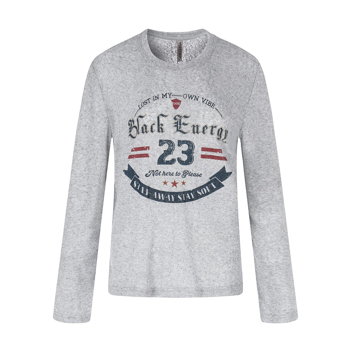 Unisex Langarm-Sweatshirt mit Vintage-Print und Rundhalsausschnitt Drune