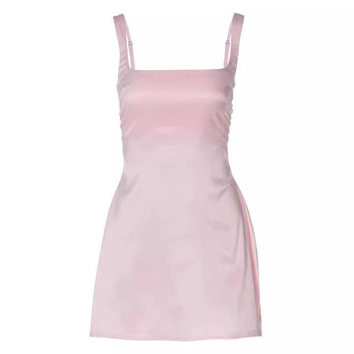 Damen Minikleid mit verspieltem Quadrat-Ausschnitt und figurumspielendem Schnitt Drune
