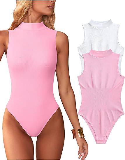 Damen Bodysuit mit elegantem Stehkragen und strukturierter Oberfläche Drune