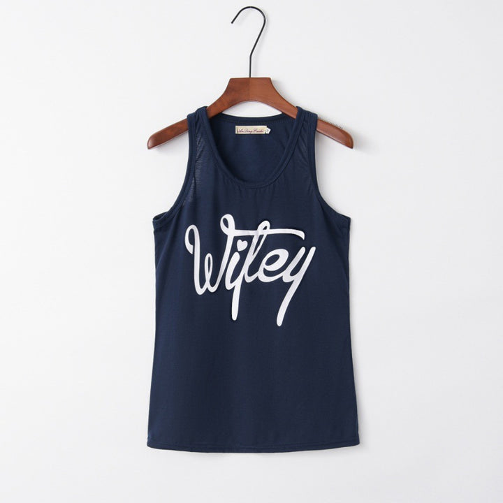 Damen Tanktop mit trendigem Schriftzug Drune