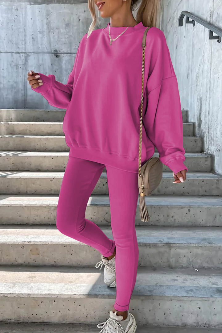 Damen lässiges Sweatshirt und Leggings-Set Drune