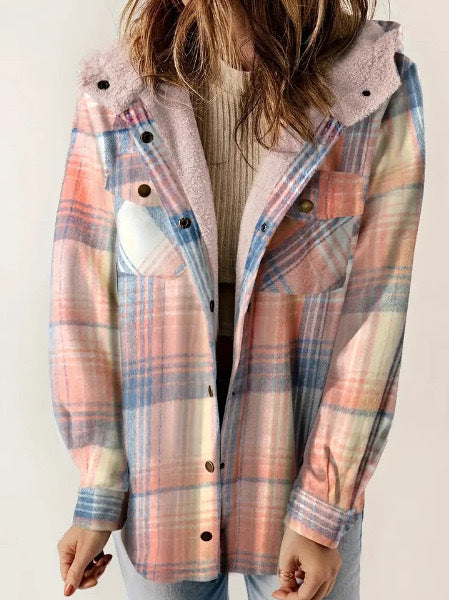 Damen Flanelljacke mit Fleecefutter Drune
