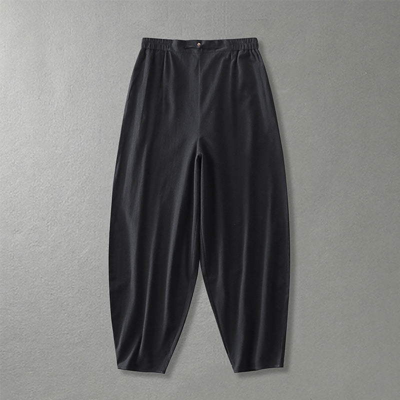 Damen Lässige, weite Haremshose mit elastischem Bund und tapered Knöchel Drune