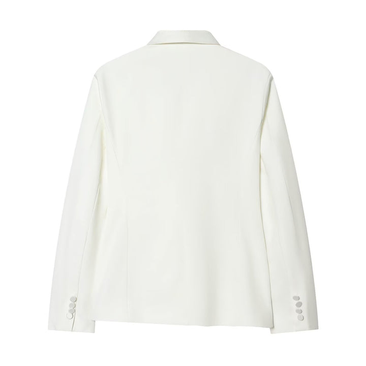 Damen Smoking-Blazer mit Schalkragen und Ein-Knopf-Verschluss Drune