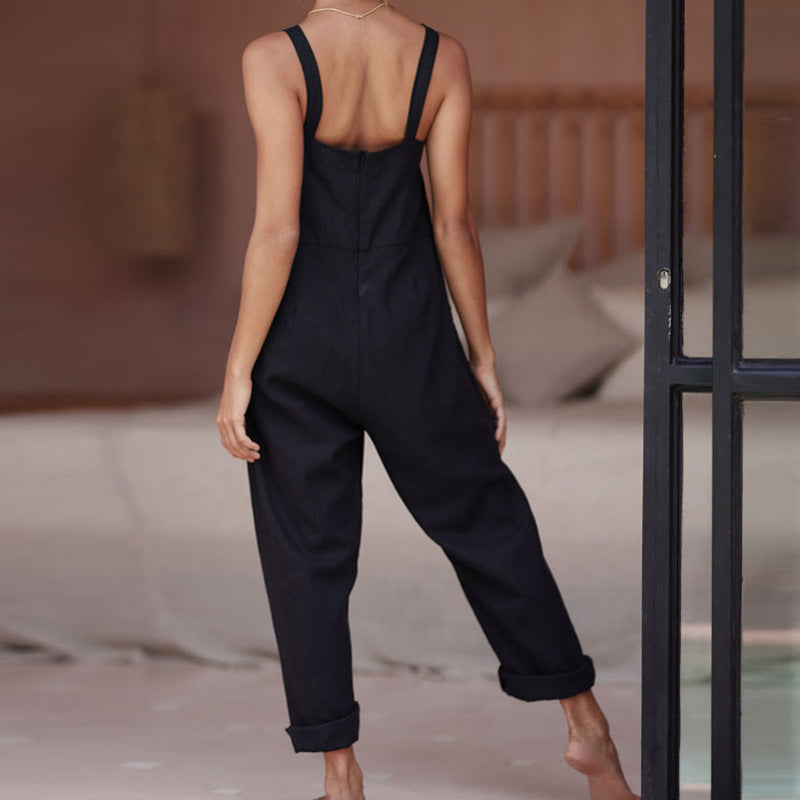 Damen Leichter Jumpsuit mit praktischen Taschen Drune