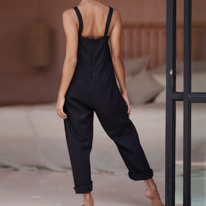 Damen Leichter Jumpsuit mit praktischen Taschen Drune