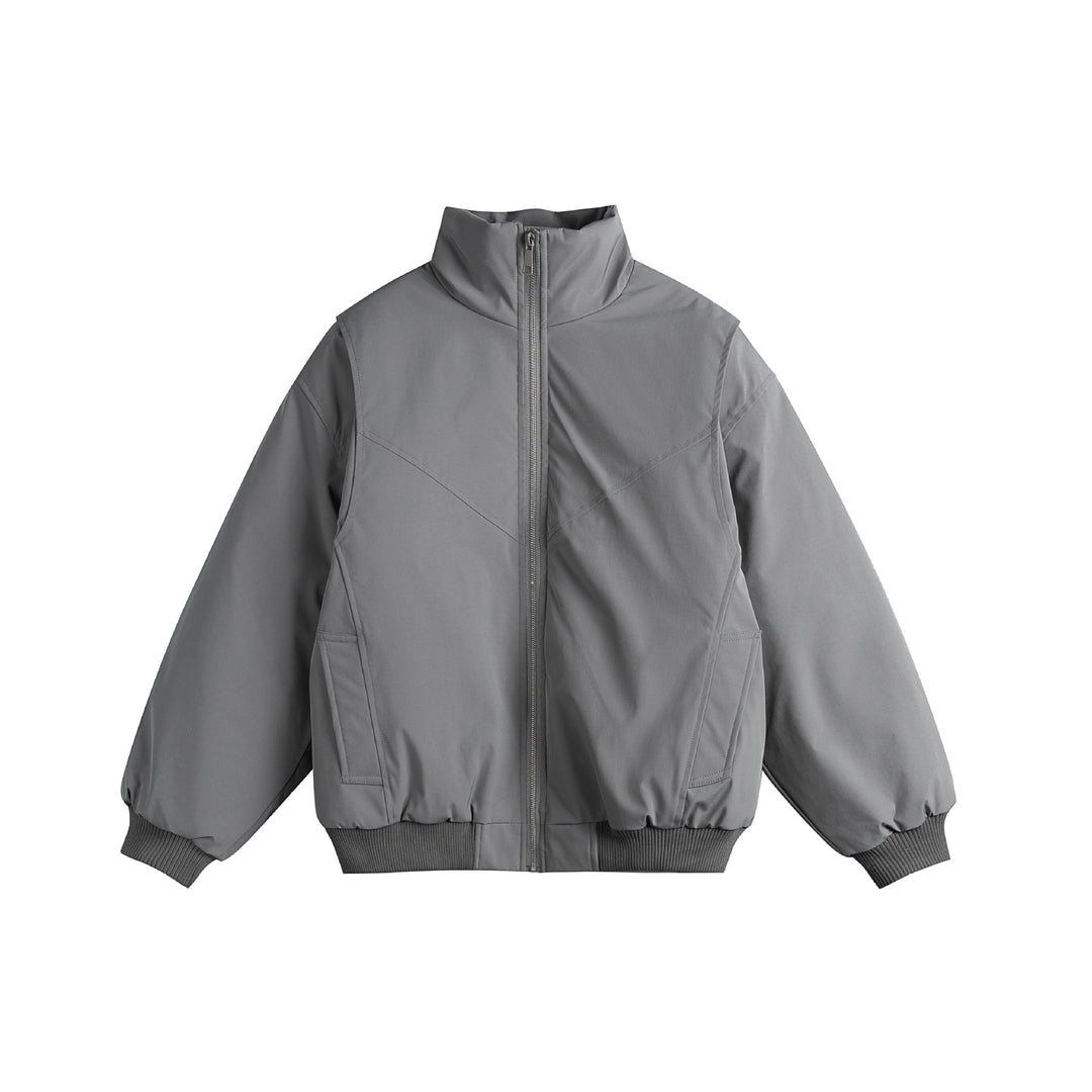 Damen Gefütterte Boxy‑Bomberjacke mit hohem Stehkragen und diagonal gesteppter Optik Drune