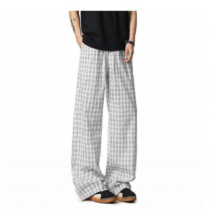 Damen Weit geschnittene Karohose Drune
