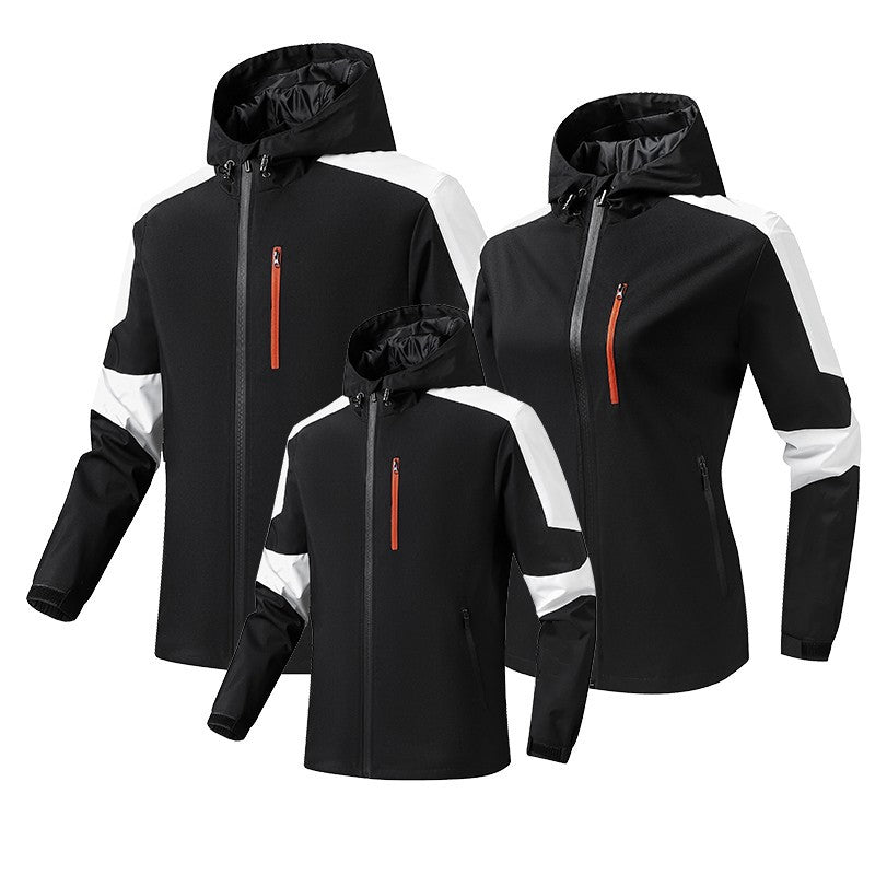 Herren Atmungsaktive Softshell-Trekkingjacke mit Kapuze und wasserdichter Membran Drune