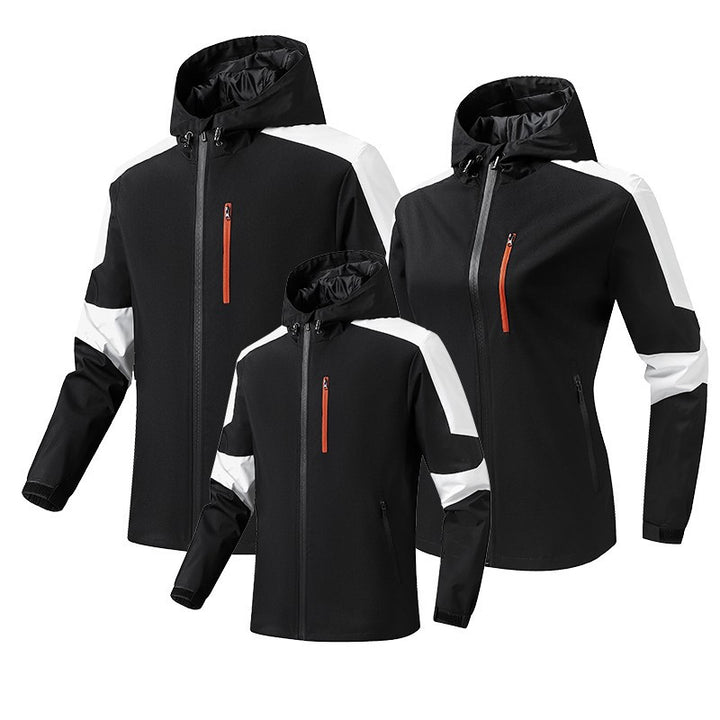 Herren Atmungsaktive Softshell-Trekkingjacke mit Kapuze und wasserdichter Membran Drune