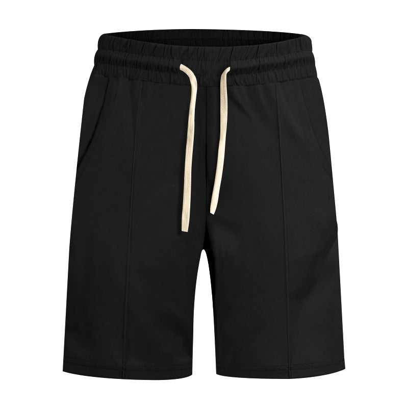 Herren nan kurze Freizeithose aus Baumwollmischung mit elastischem Bund und Kordelzug Drune