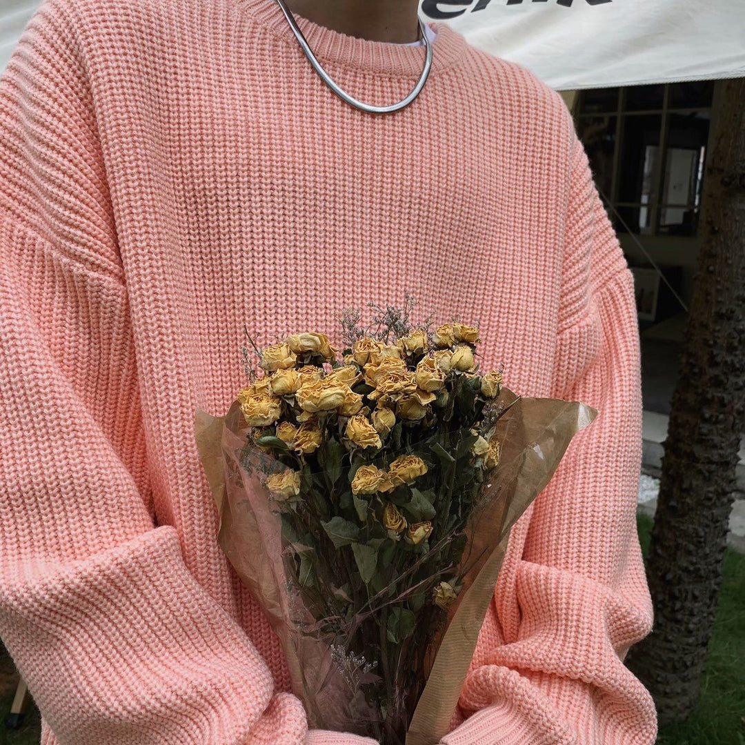 Damen Bequemer Oversized Strickpullover Drune