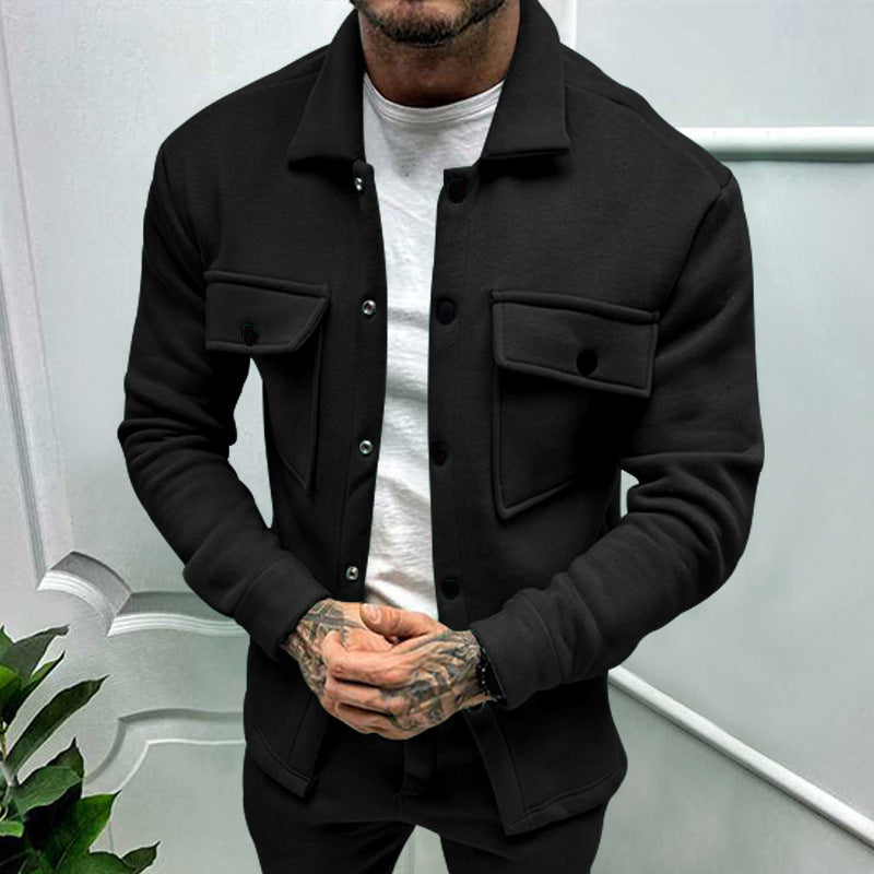 Herren lässige Overshirtjacke mit großen Brusttaschen und modernem Design Drune