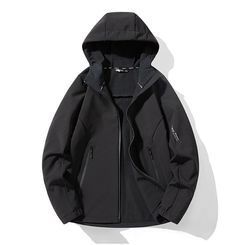 Herren Leichte Softshell-Kapuzenjacke mit Fleece-Innenfutter und wasserabweisender Oberfläche Drune