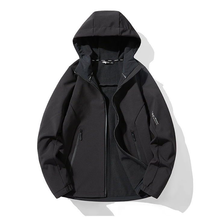 Herren Leichte Softshell-Kapuzenjacke mit Fleece-Innenfutter und wasserabweisender Oberfläche Drune